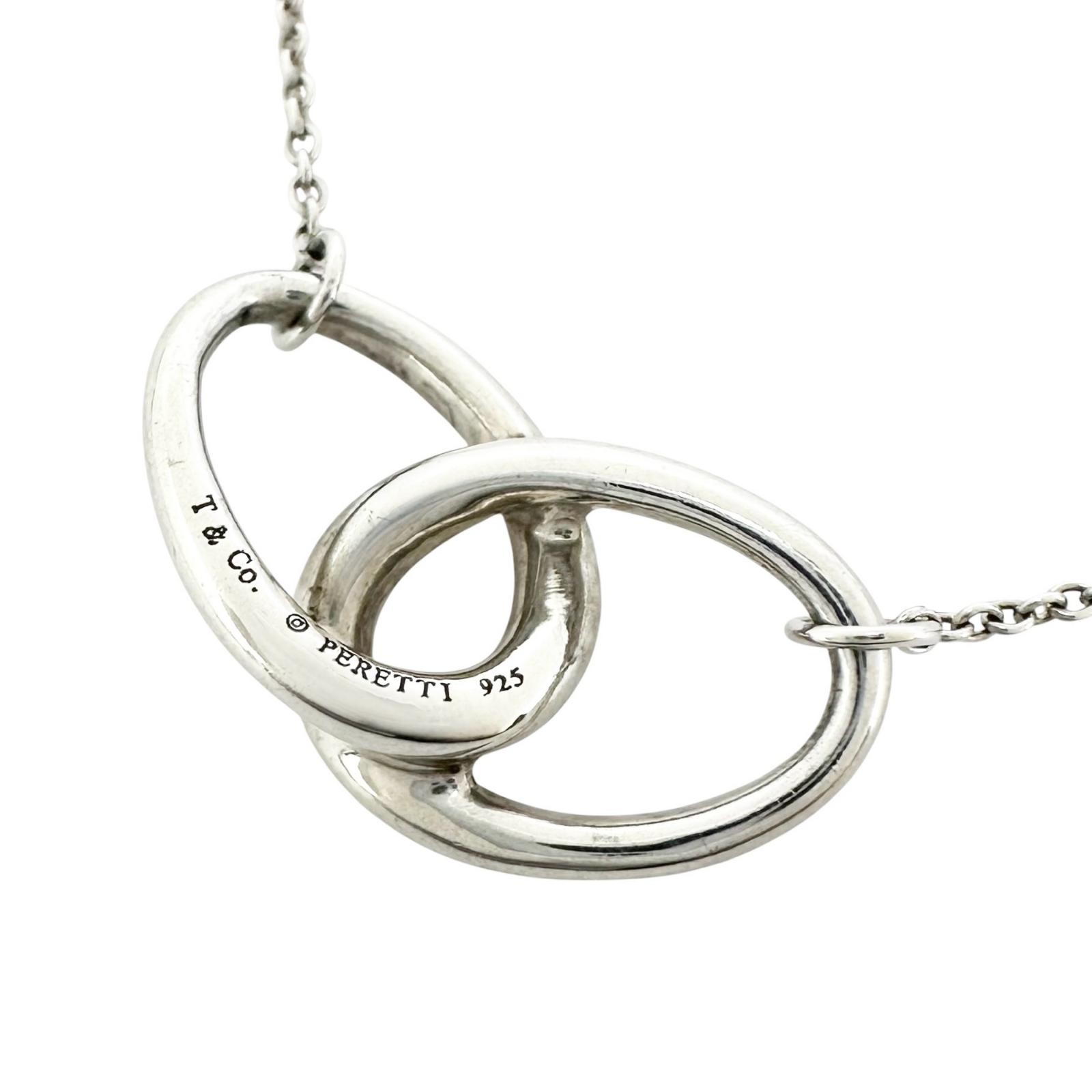 TIFFANY&Co. Elsa Peretti Double Loop Necklace Silver925 Women