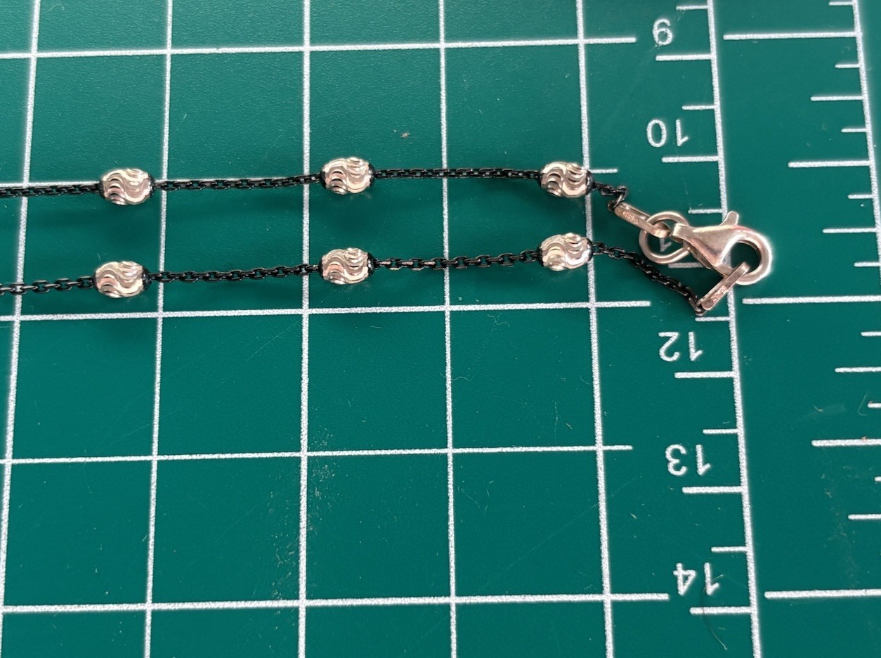 Silver Tone Cable Chain Necklace, Oval Star Charm, White Crystal