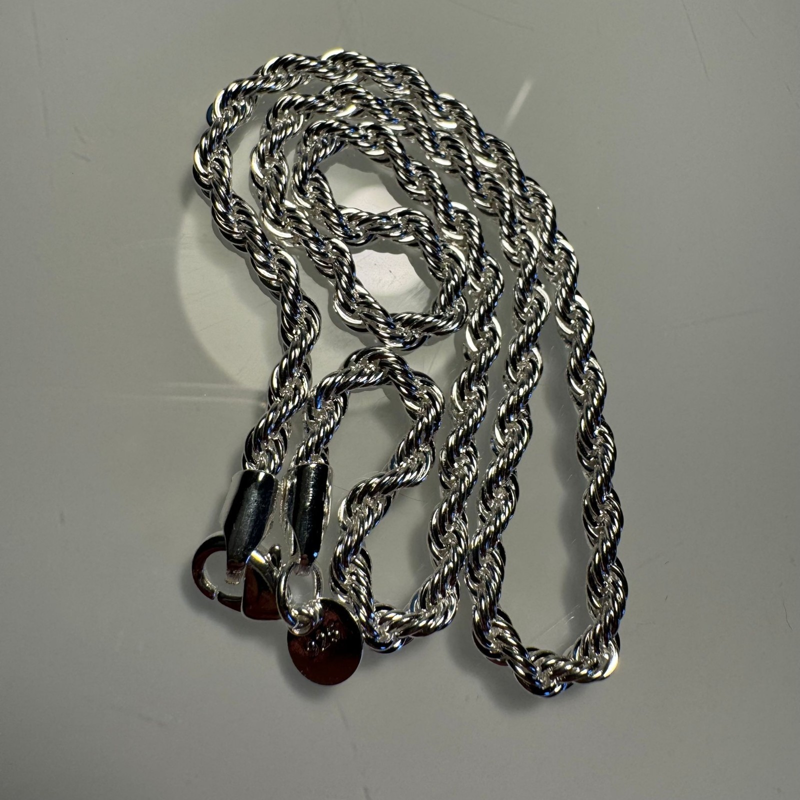 925 Sterling Silver Italian Rope Chain Necklace Twisted Link Men Women New