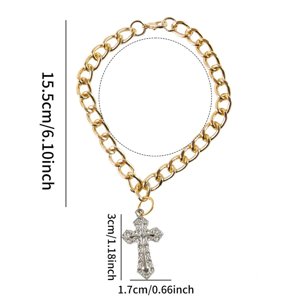Cute Fancy Zircon Cross Pendant Medium Cosplay Design Pet Adjustable Dog Accesso