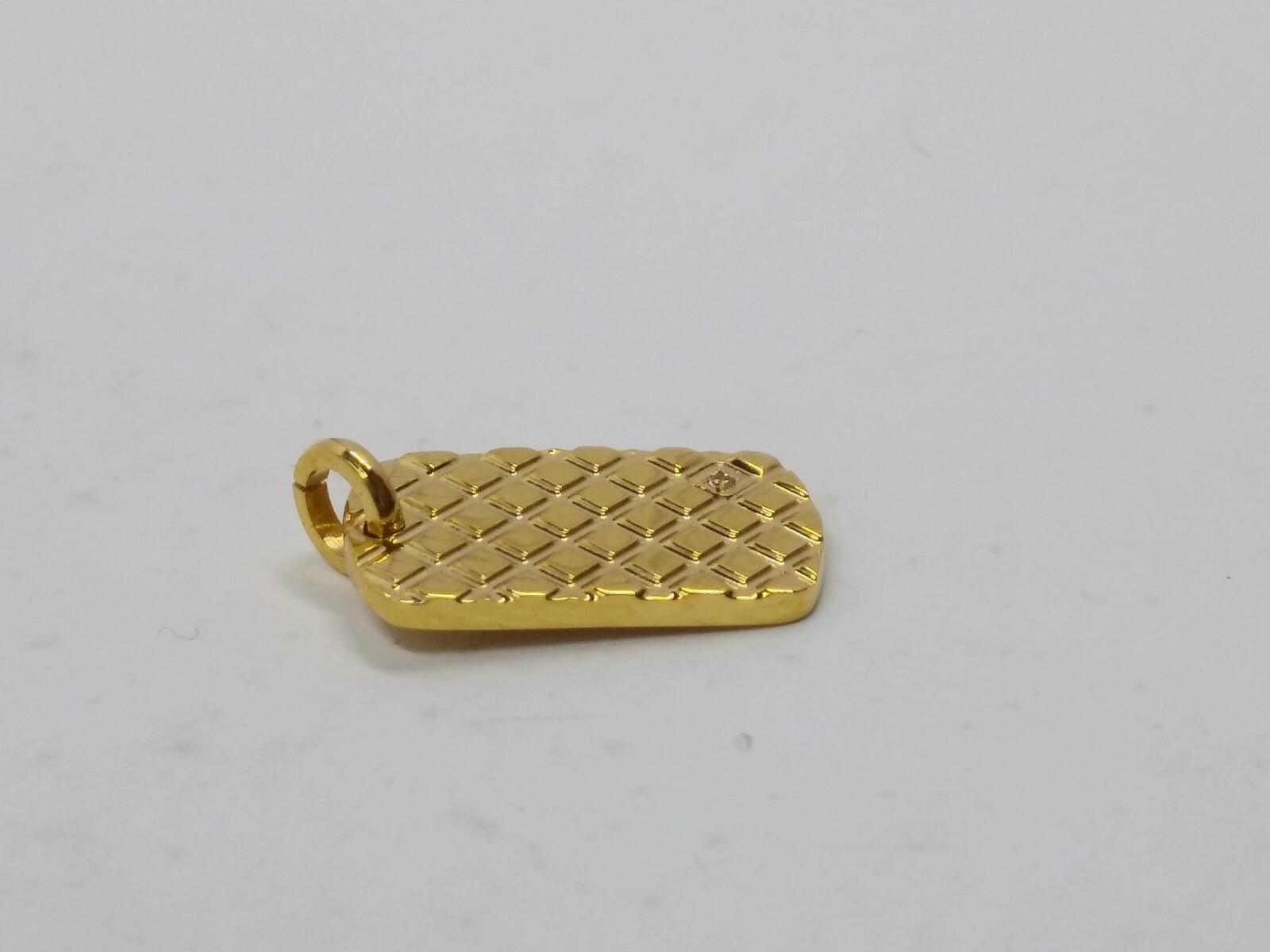 Inori Stainless Steel Geometric 14k Gold PVD and White CZ Pendant