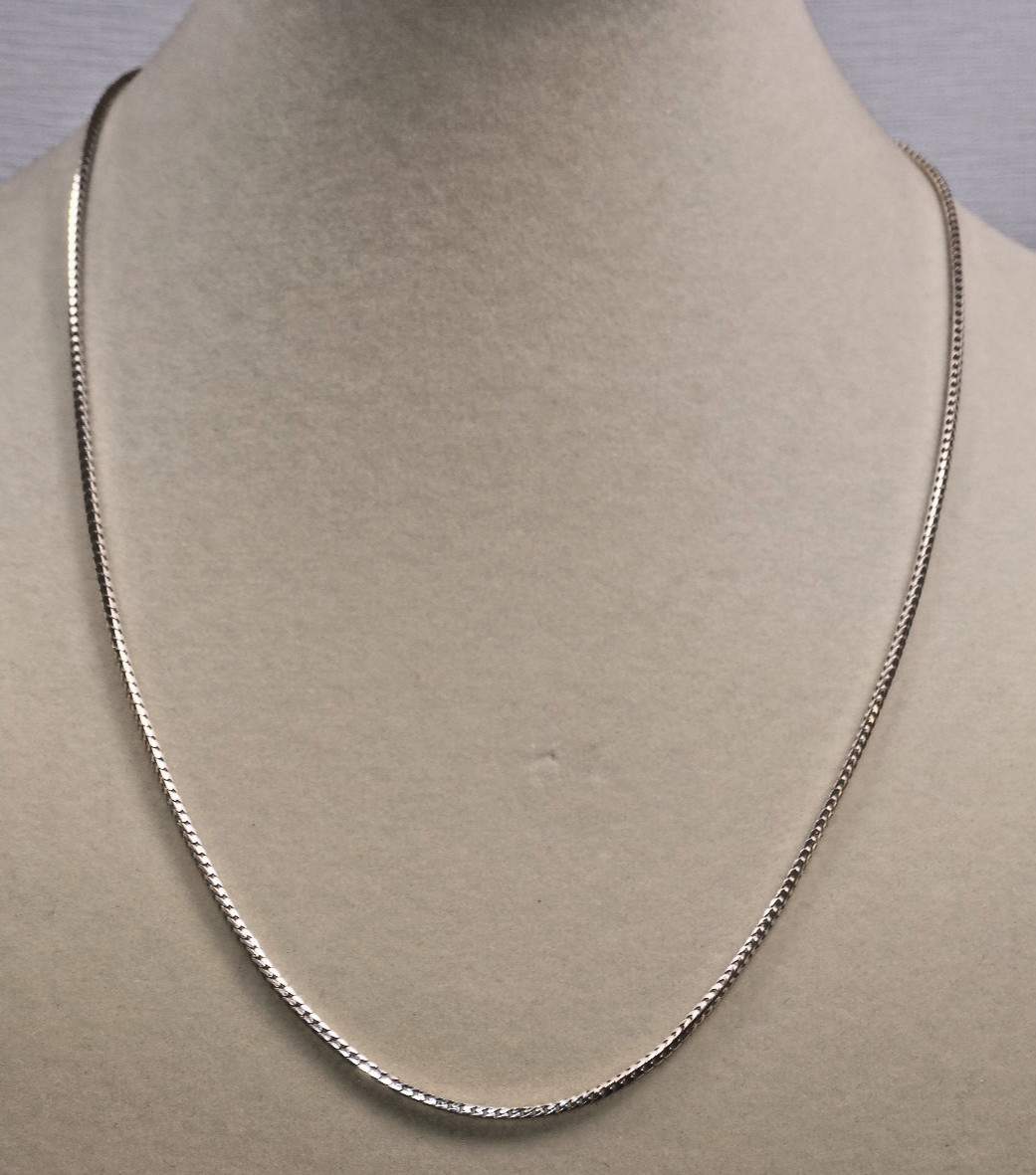 J112 P LUX ITALY 925 STERLING SILVER FRANCO LINK CHAIN NECKLACE 19″ 5 GRAMS 1 MM
