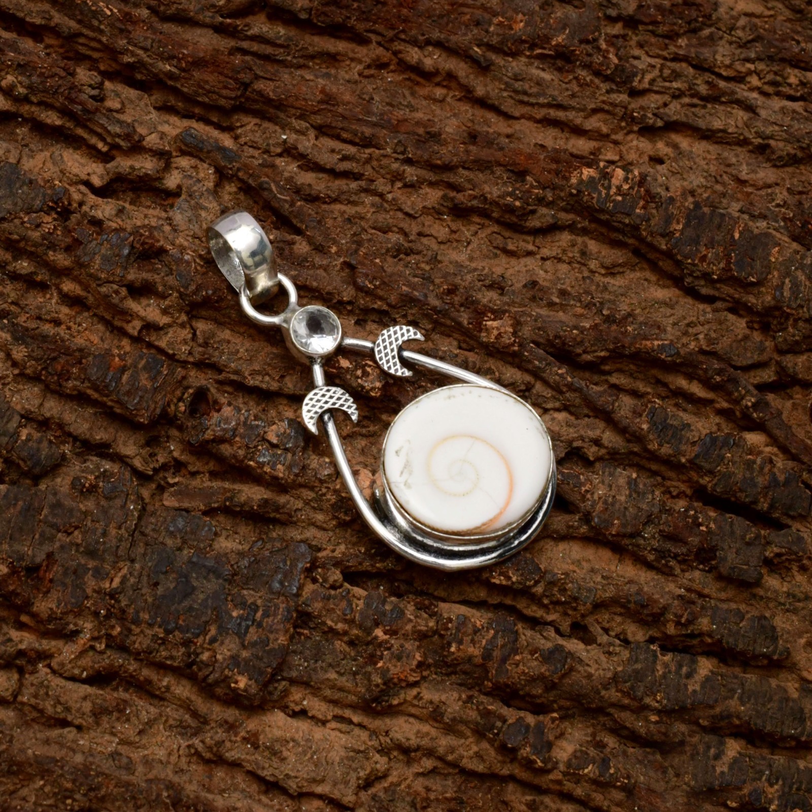Shiva Eye Gemstone 925 Sterling Silver Jewelry Pendant 1-2″