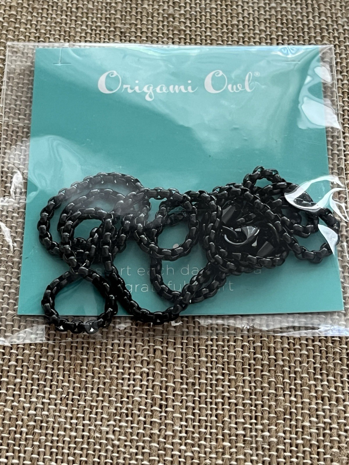 Origami Owl Black Chain NIP