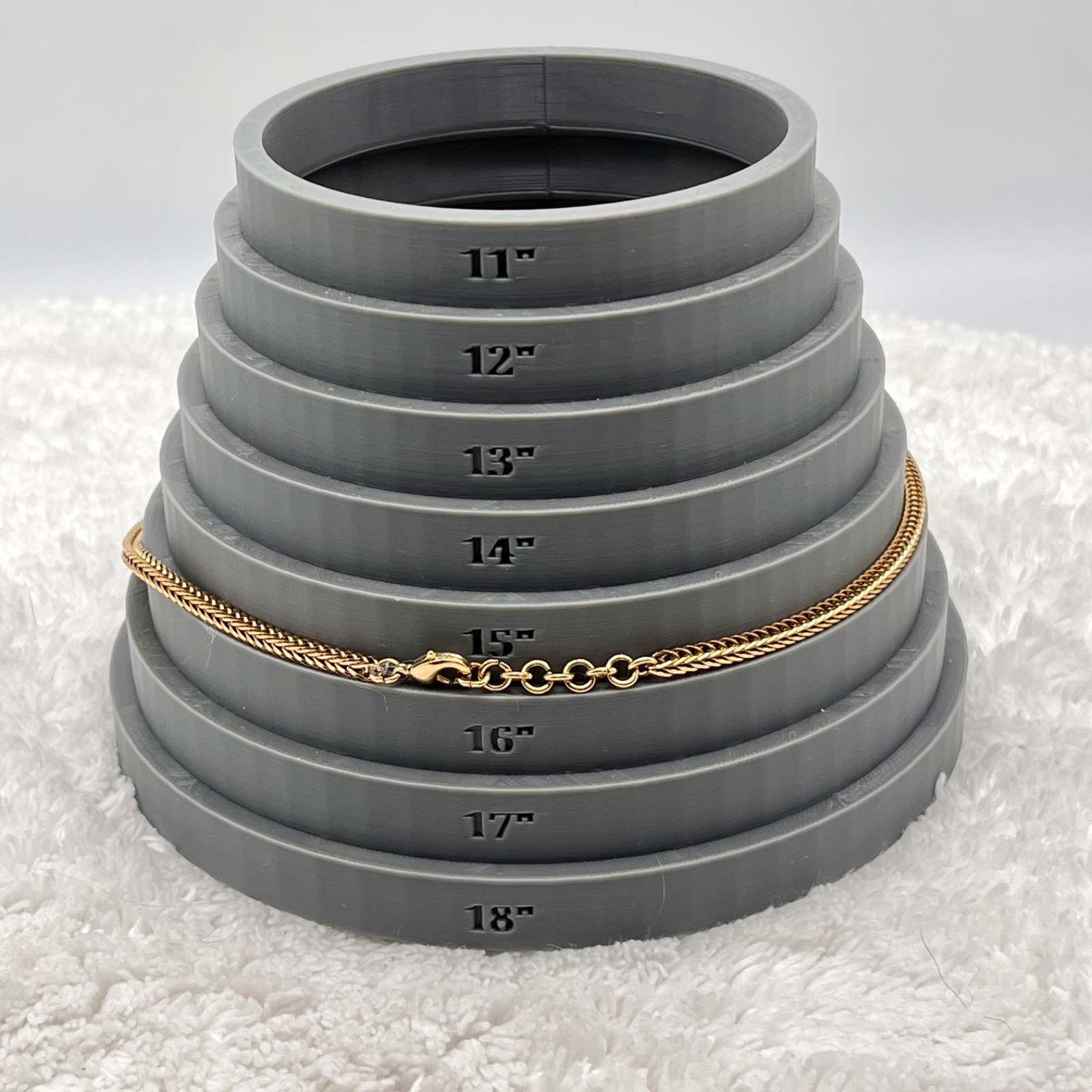 Vita Fede Half Moon Necklace Gold Tone Foxtail Chain Black Stones Signed 15″