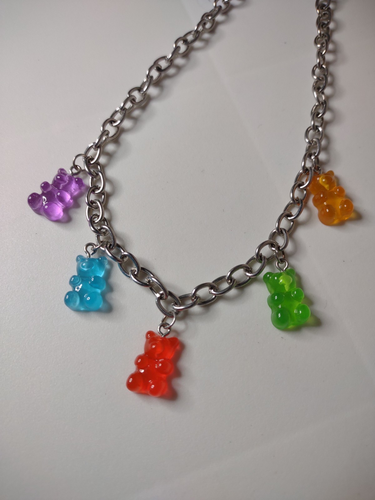 16 Inch Multicolor Bear Chain Necklace