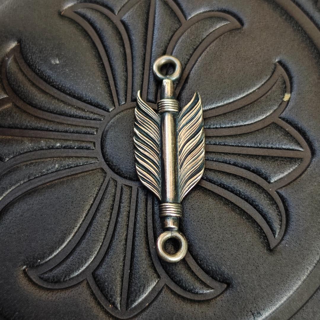 Indian-Style Feather Accessory, SV925 Silver.
