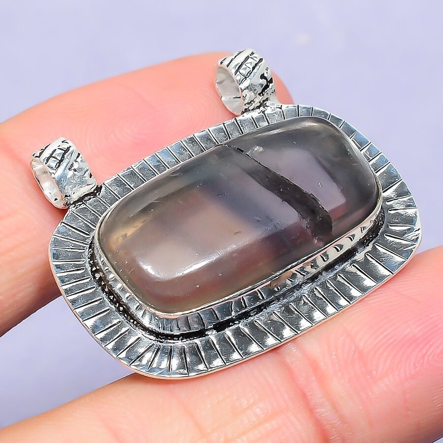 Women’s Day Sale Fluorite Jewelry Silver Gift For Mum Natural Pendant 1.22″