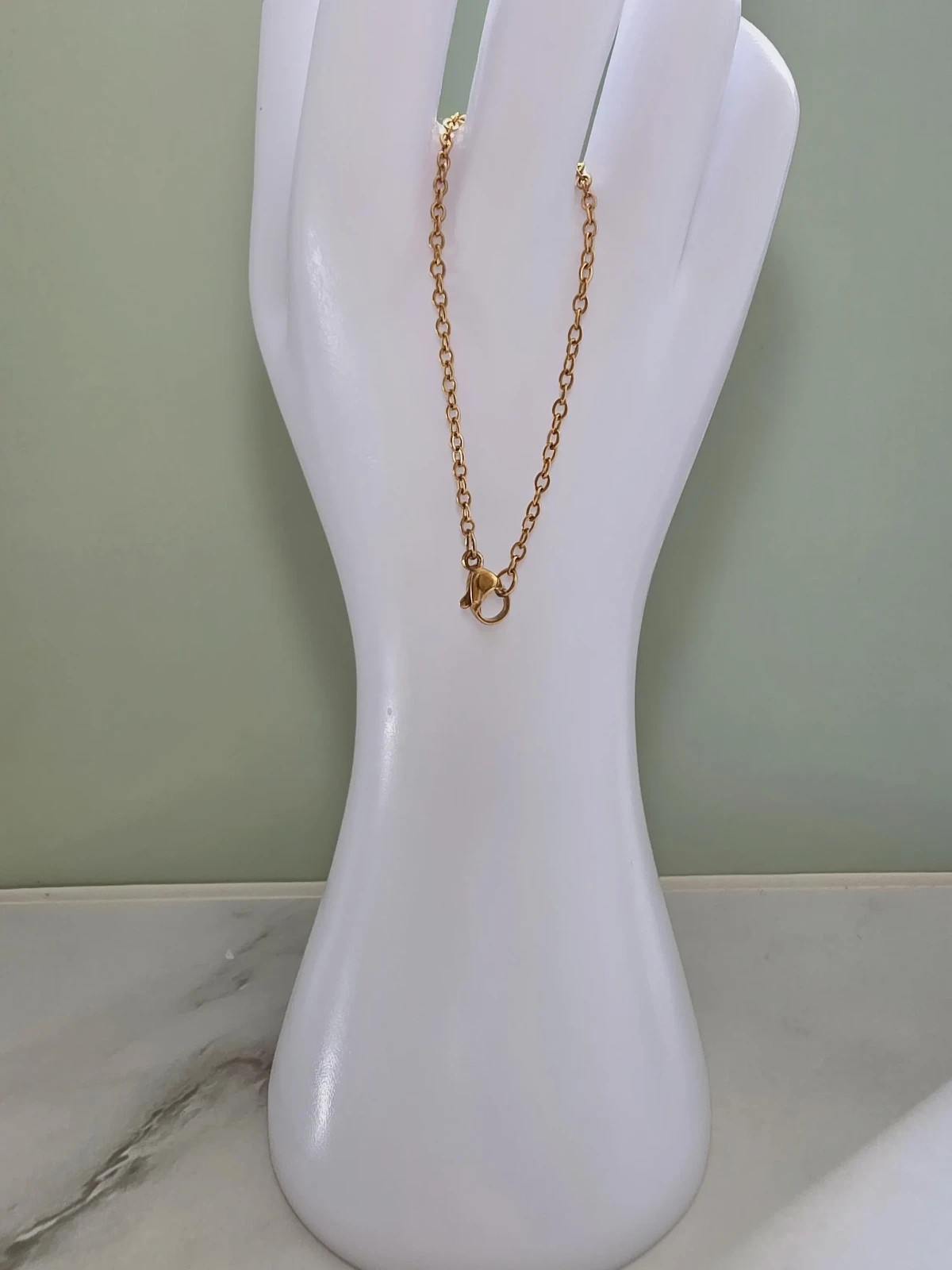Vial Necklace 14K Gold Plated Perfume Bottle Crystal Pendant Gemstone Gift