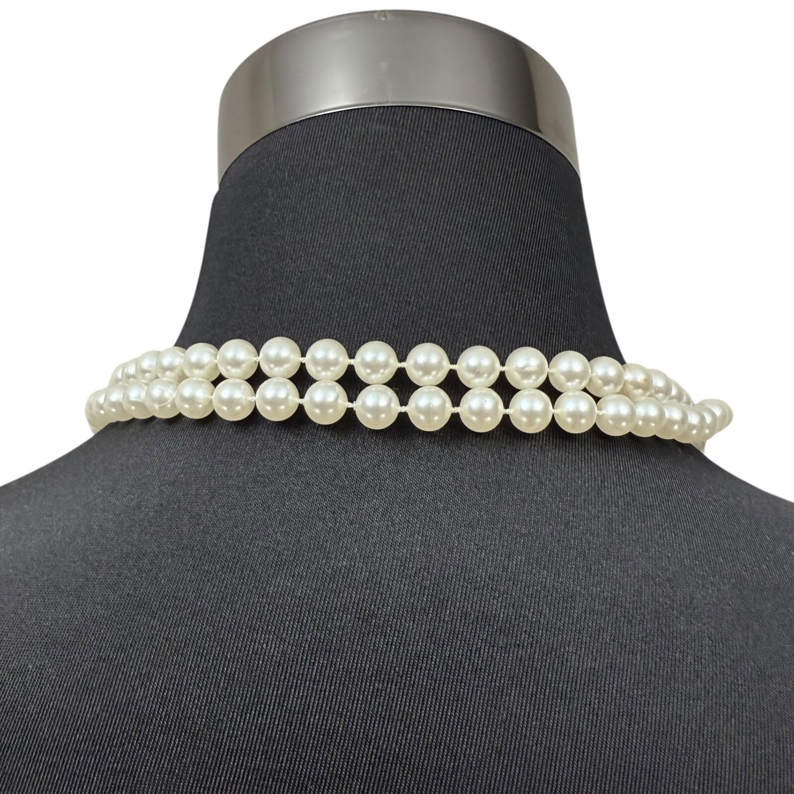 Classic Elegant Imitation Faux Pearls Necklace Long Strand Endless Classic 23 in
