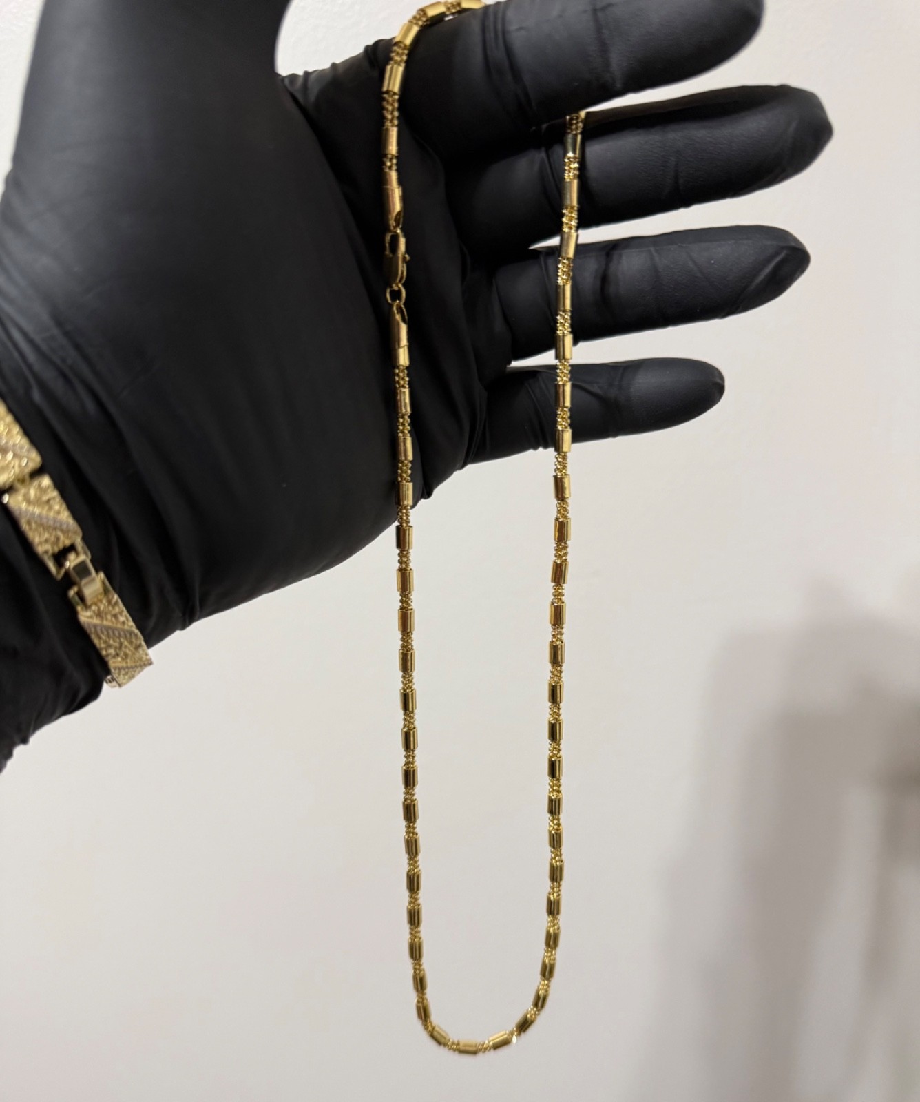 barrel chain necklace 14k gold filled 21 inch 3.5mm lobster clasp