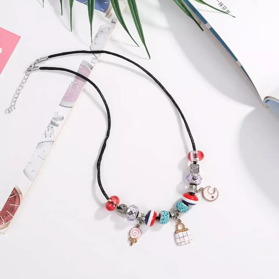 50Pcs Satin Silk Necklace Cord with Lobster Clasp and Extension Chain for Neckla