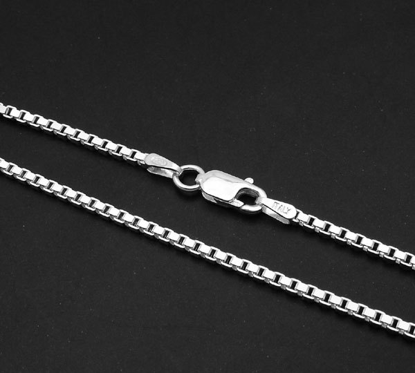 2mm Solid Nickel Free Italian Venetian Box Chain Necklace 925 Sterling Silver