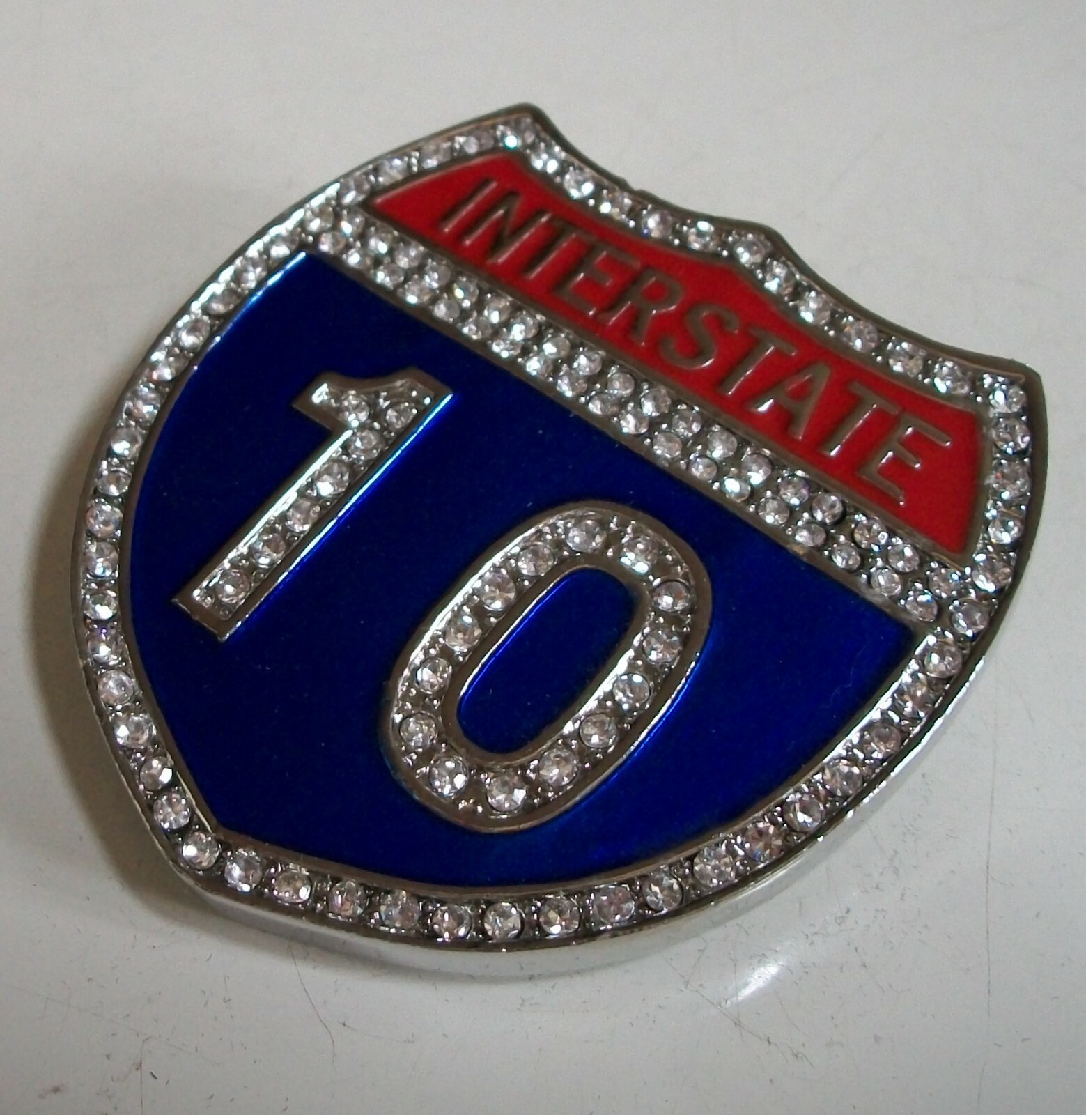Men’s Silver Finish Bling Dressy Casual Interstate 10 Fashion Pendant Charm