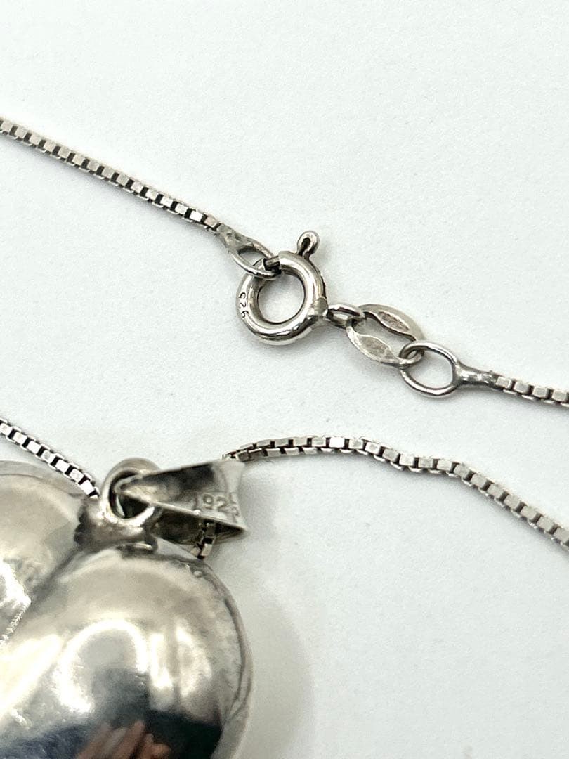 Vintage Heart Necklace Puff Necklace Men Women