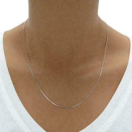 Men&Women’s 925 Sterling Silver Tarnish-Free Italian Snake Chain Necklace 16-38″