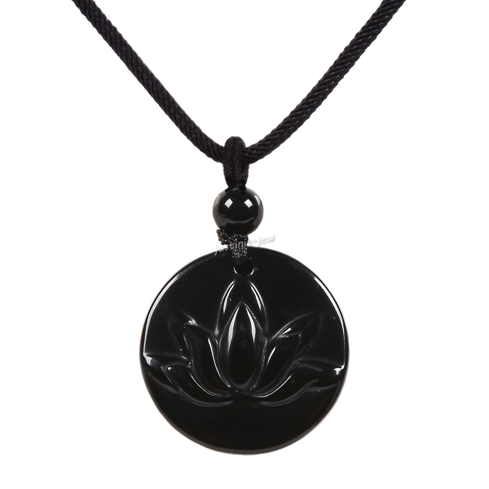 25mm Lotus Flower Chunky Charm Pendant Necklace Jewelry 22 Inch