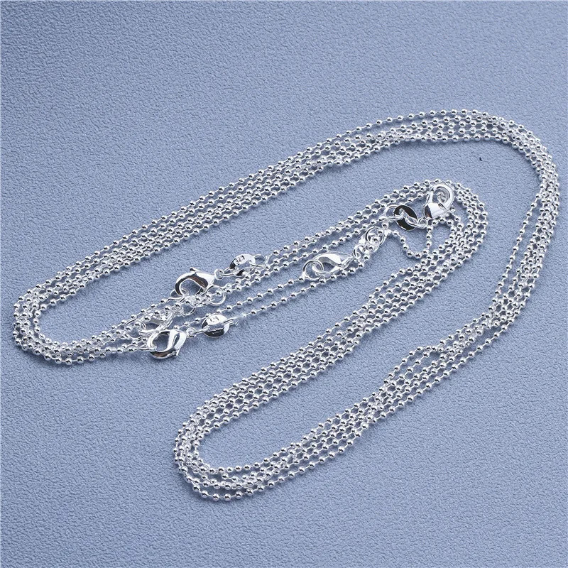 925 Sterling Silver Necklace Rolo Figaro Chain 16-30 Inch Women Jewelry