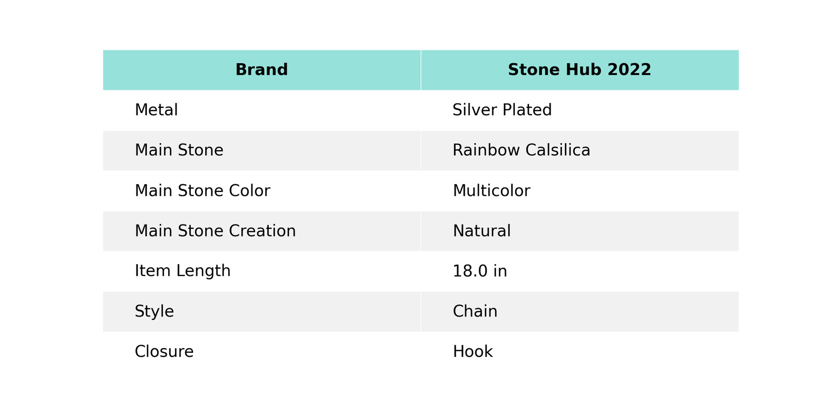 Genuine Rainbow Calsilica Purple Turquoise Silver Finish Chain Necklace Jewelry