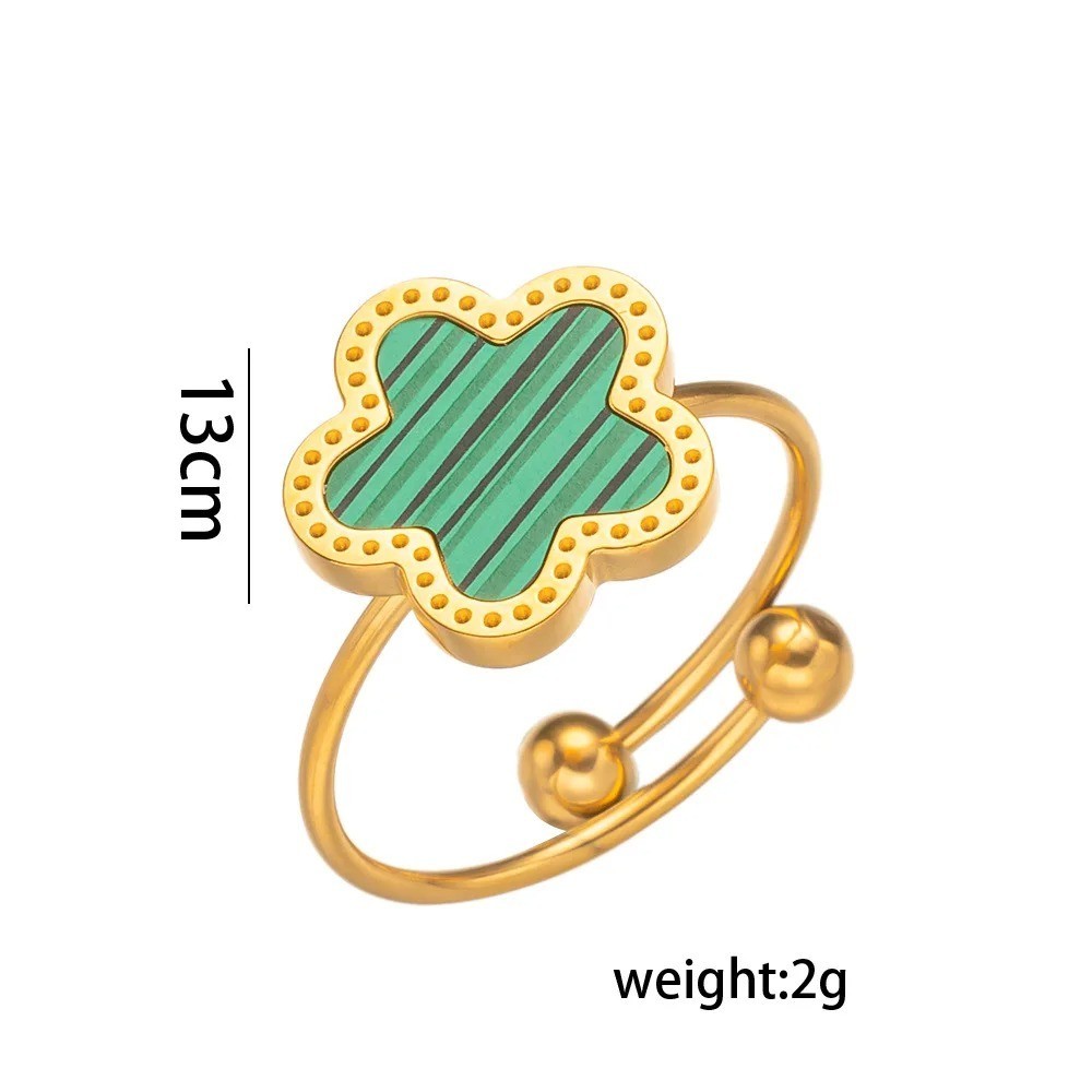 Gold Plated Necklace Pendant Flower Clover Jewelry Five Leaf Petals for Women