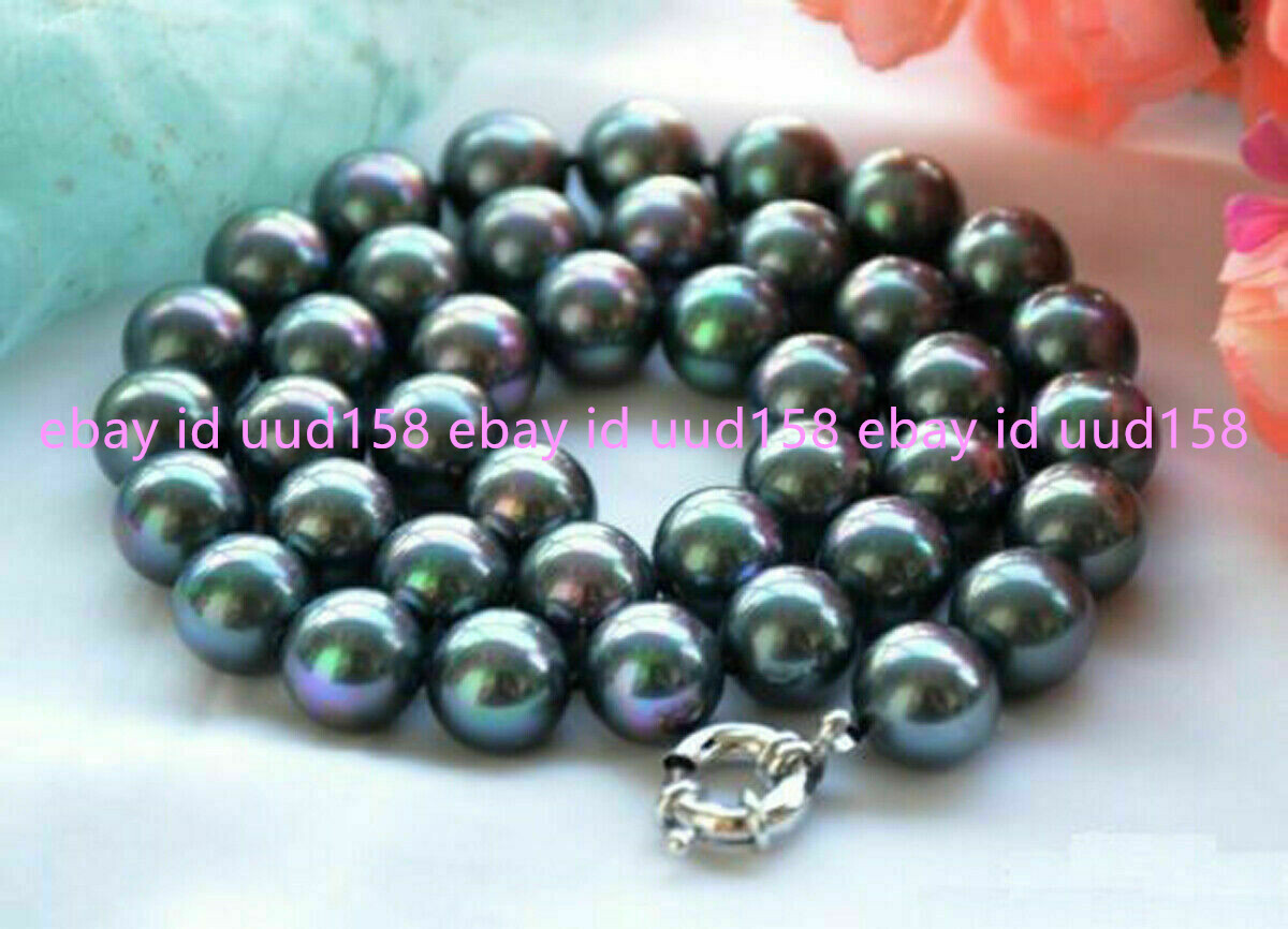 Pretty Huge 14mm Multi-color Round South Sea Shell Pearl Beads Necklace 18” AAA