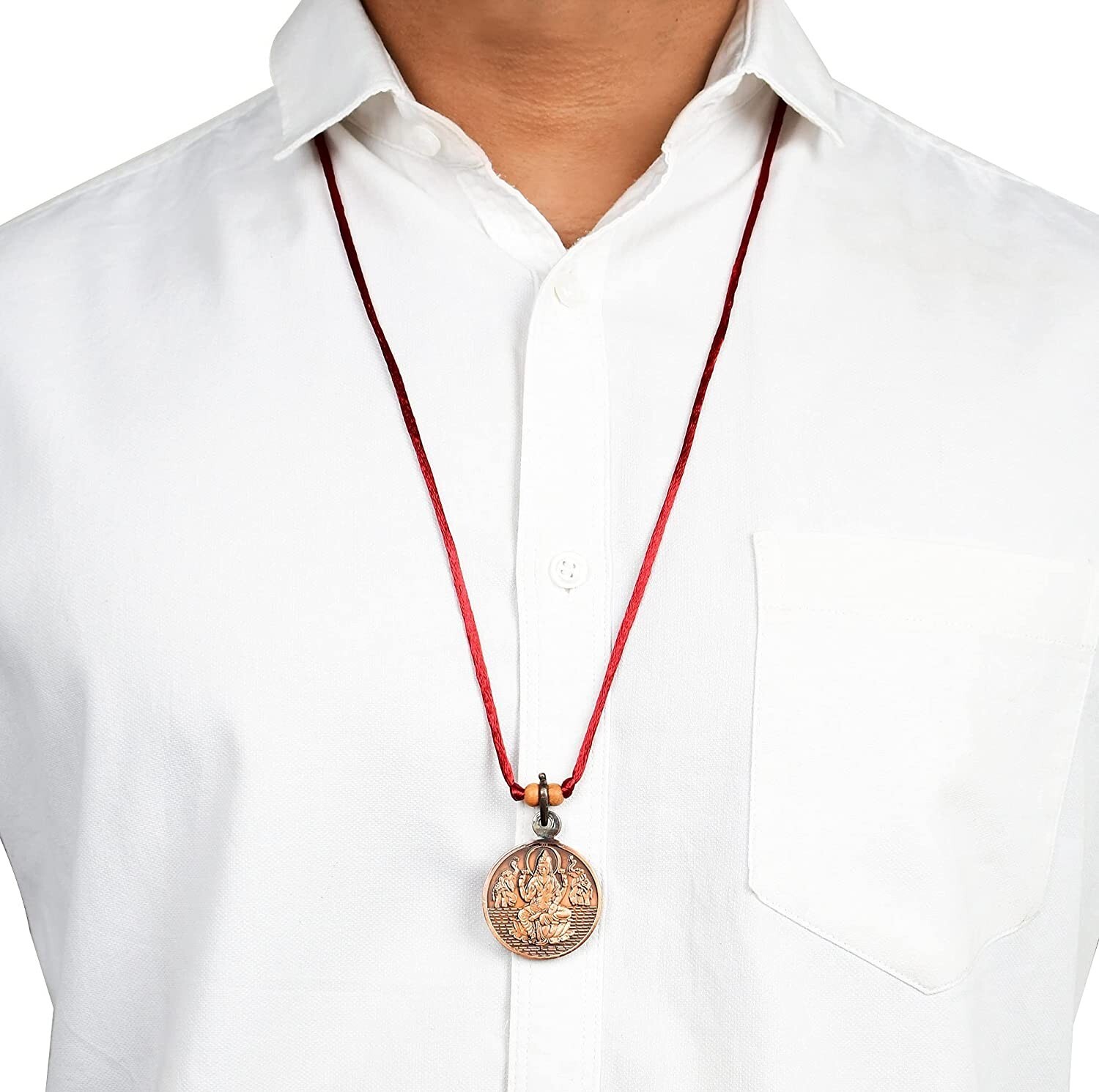 Shree Yantra Locket Pendant – Copper For Unisex Adult For Good Health & Wealth