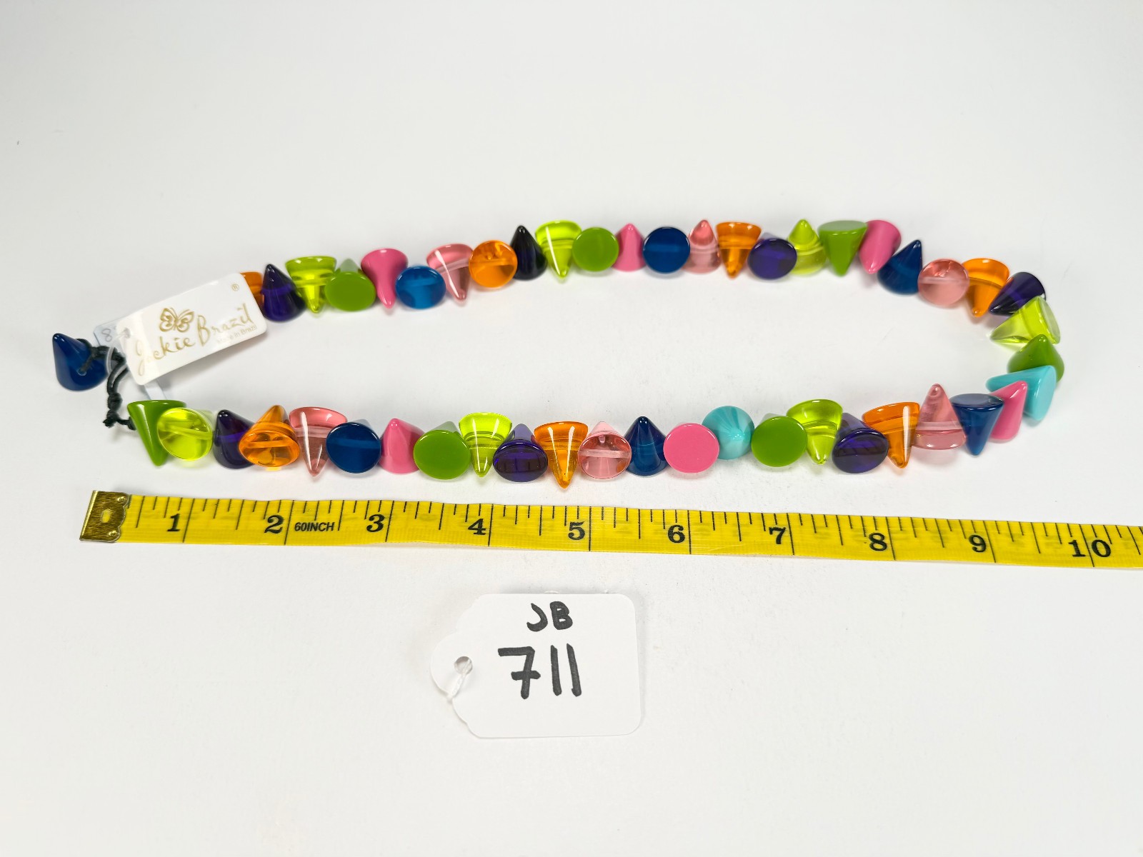 Jackie Brazil “Corina” Transparent Paris Mix Small Cones 55cm Necklace ( N0058 )