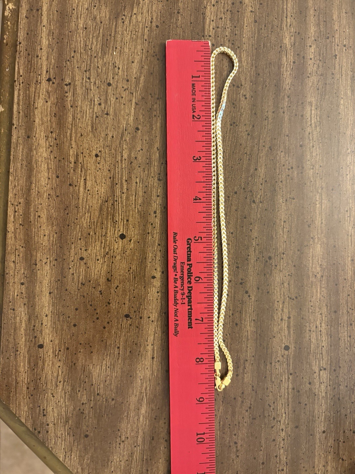 18” Sterling Silver Gold-Over Franco Chain Necklace 2.9mm 8.9 Grams