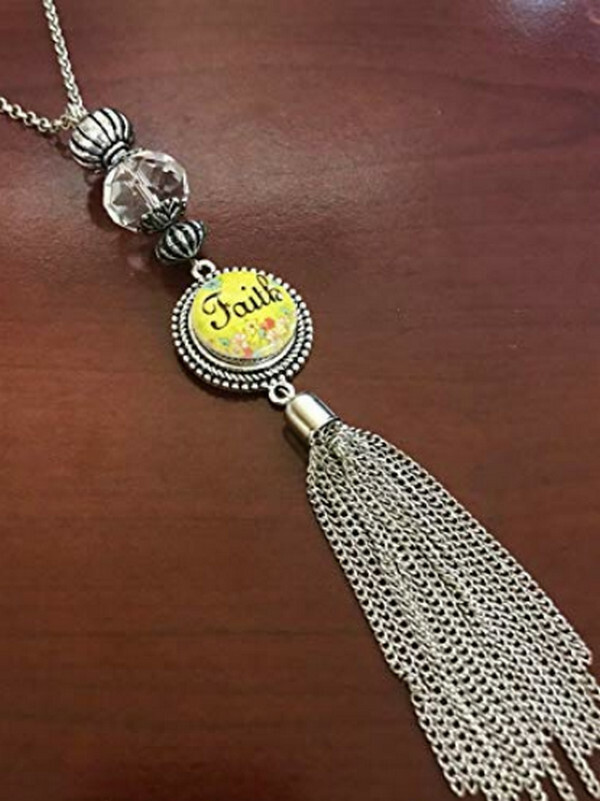 Snap Jewelry Necklace CZ Rhinestone Tassel 32″ fits 18-20mm Ginger Style Charms