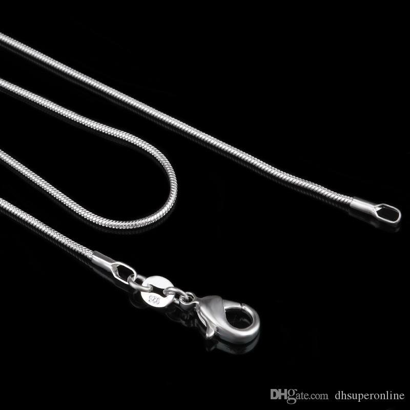 30″ S925 STAMPED Sterling Silver 1.2mm Round Snake Chain Necklace