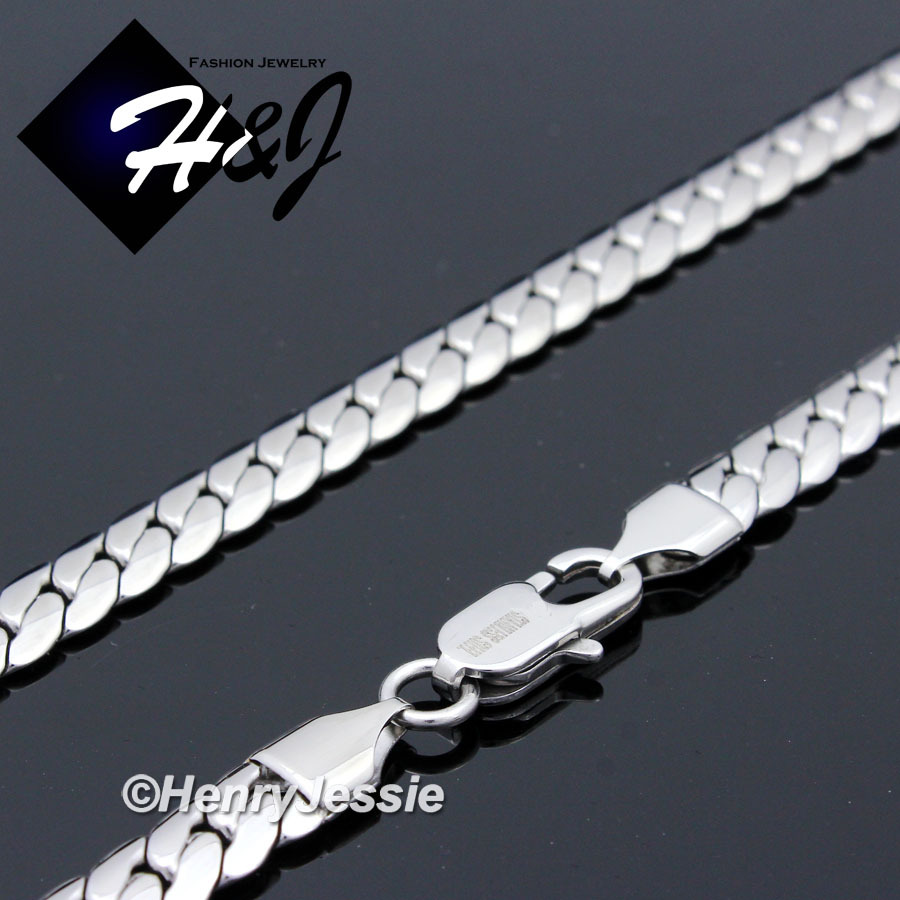 16-40″MEN Stainless Steel 4mm Silver Miami Cuban Curb Link Chain Necklace*N155