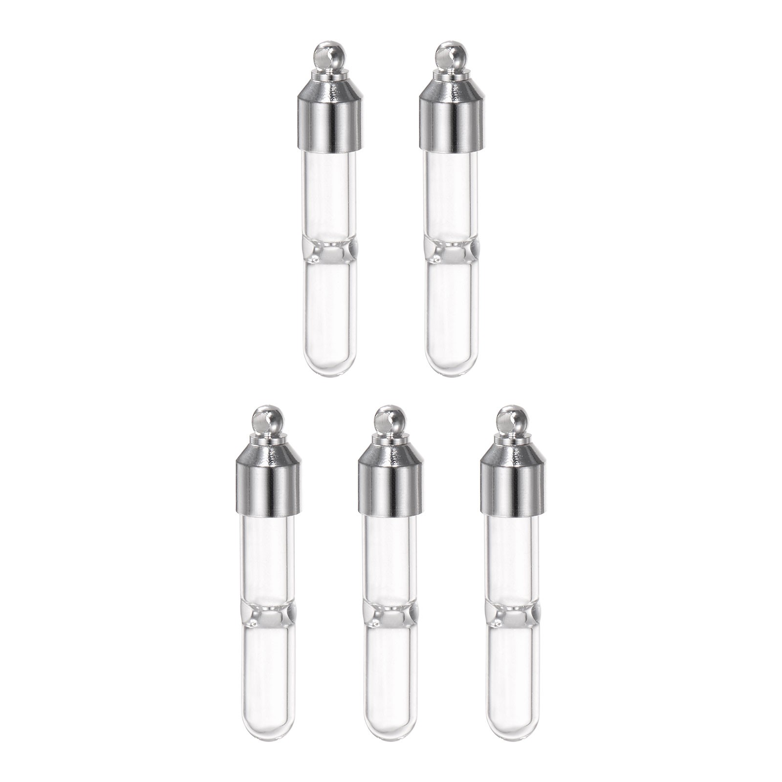 5pcs Name on Rice Glass Vial Pendant Sandglass