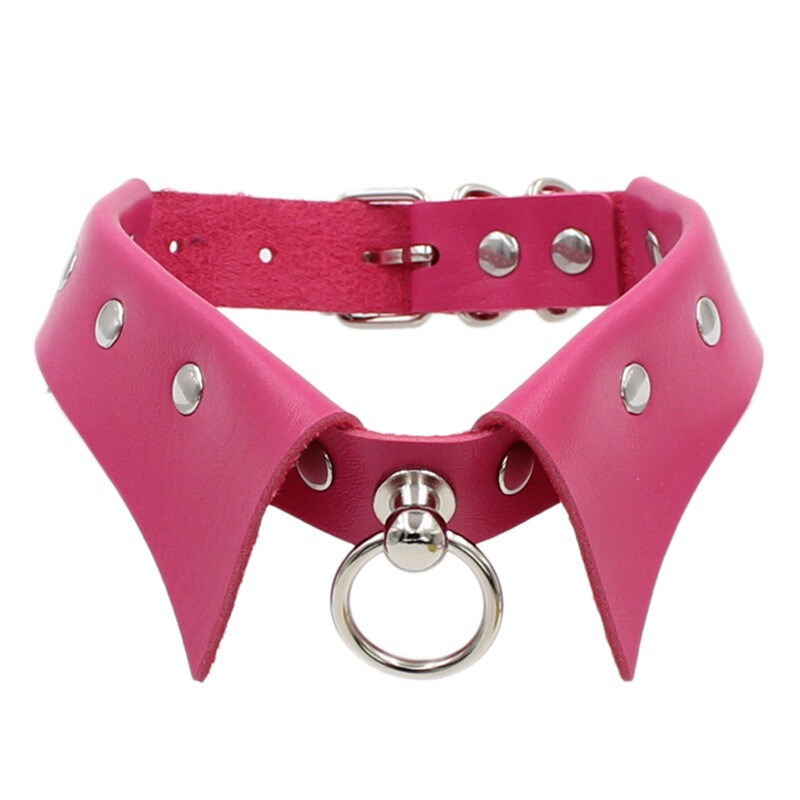 Gothic Punk Faux Leather Business Collar Choker Chick Necklace Band