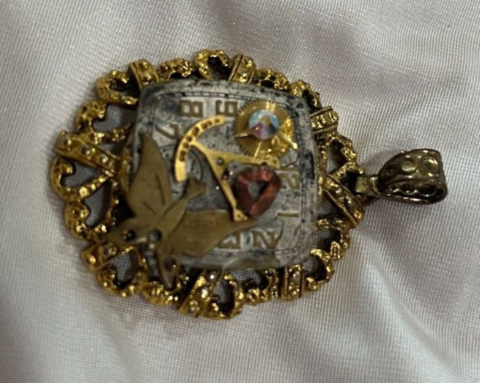 VINTAGE STEAMPUNK PENDANT HAND MADE 2 1/4″ FREE SHIPPING IN USA