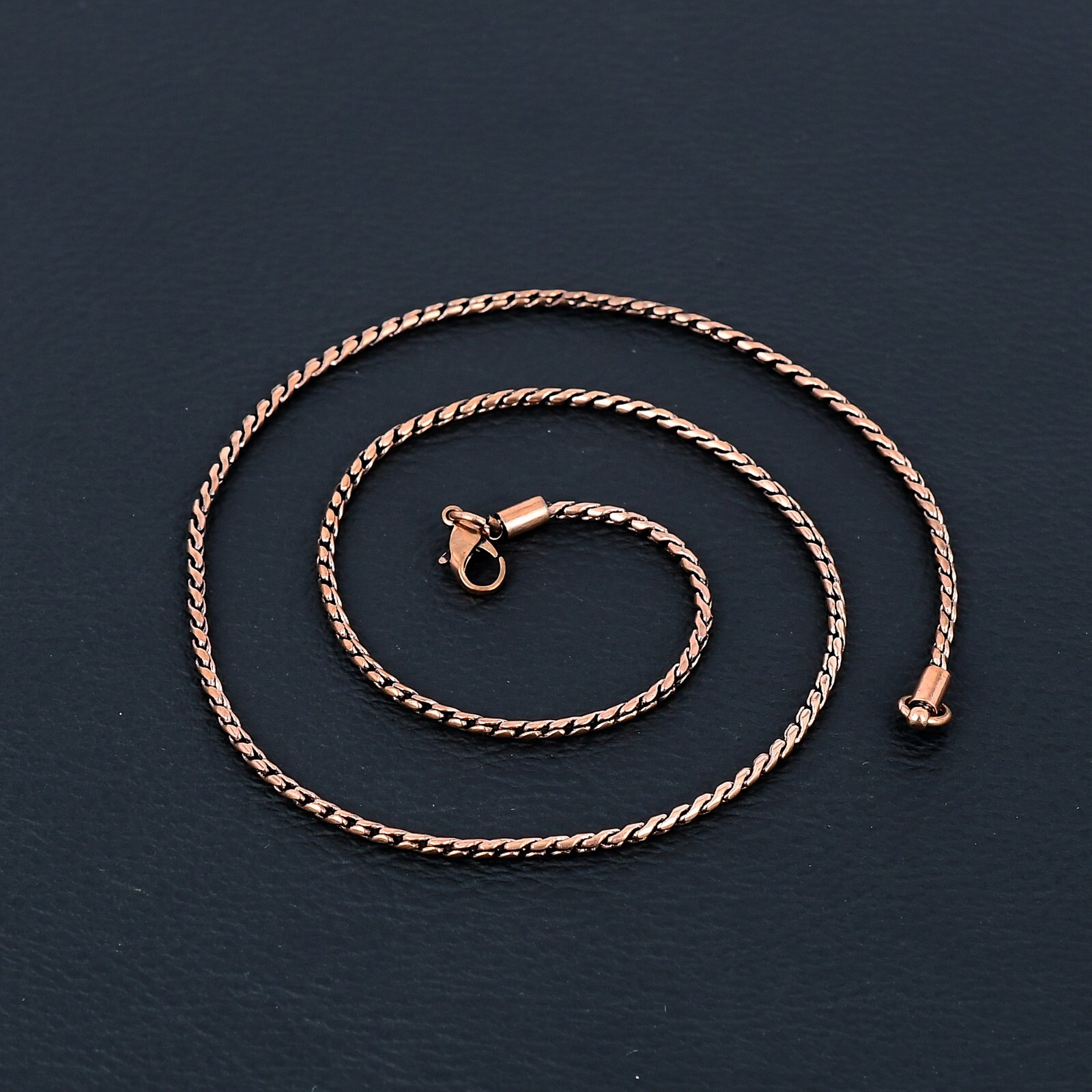 24″ Copper Bead 25 Pic Chain With Hook or Lobster Clasp,Solid High Finished lot