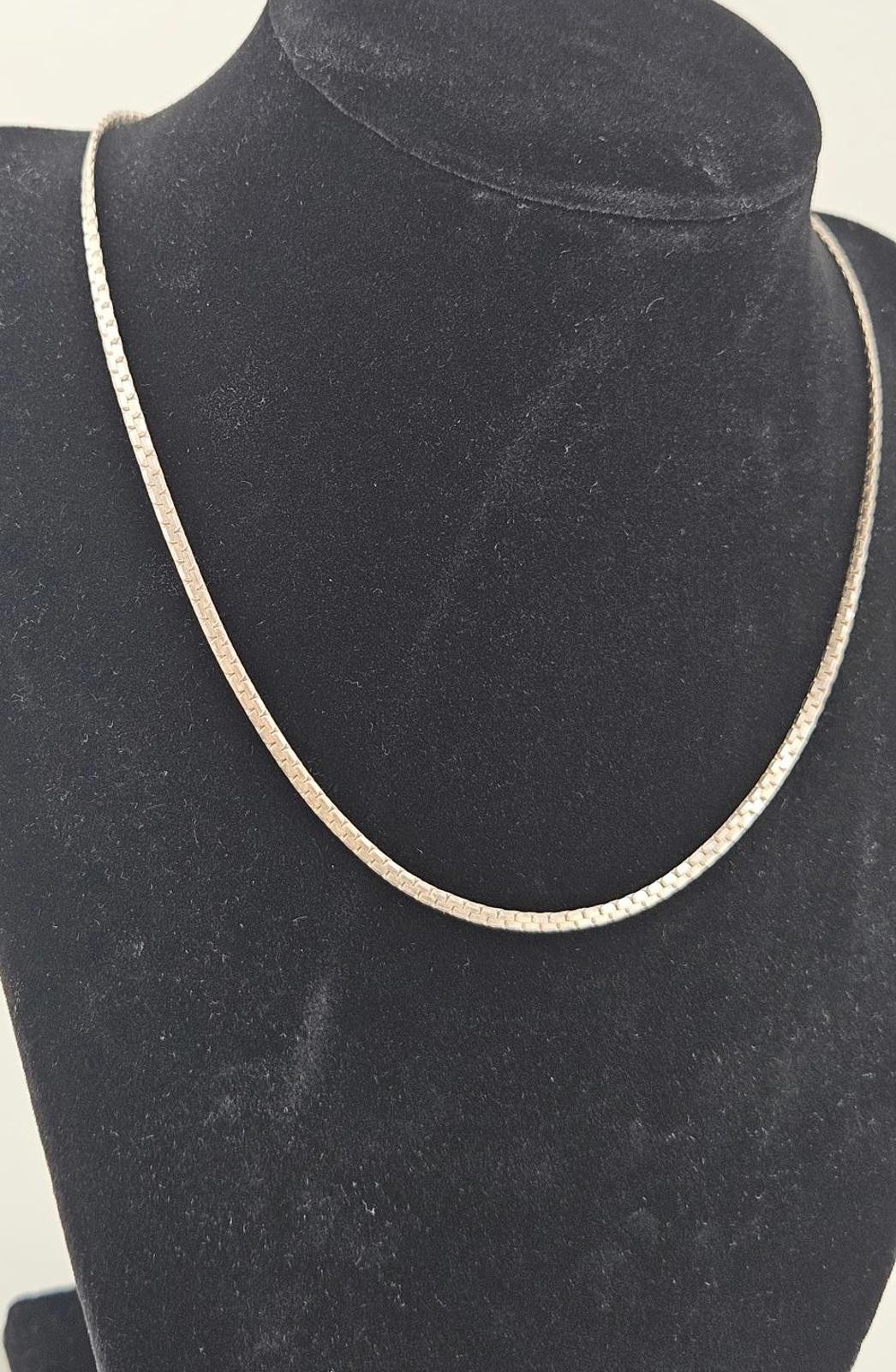 15in Sterling Silver 925 Boston Link Necklace