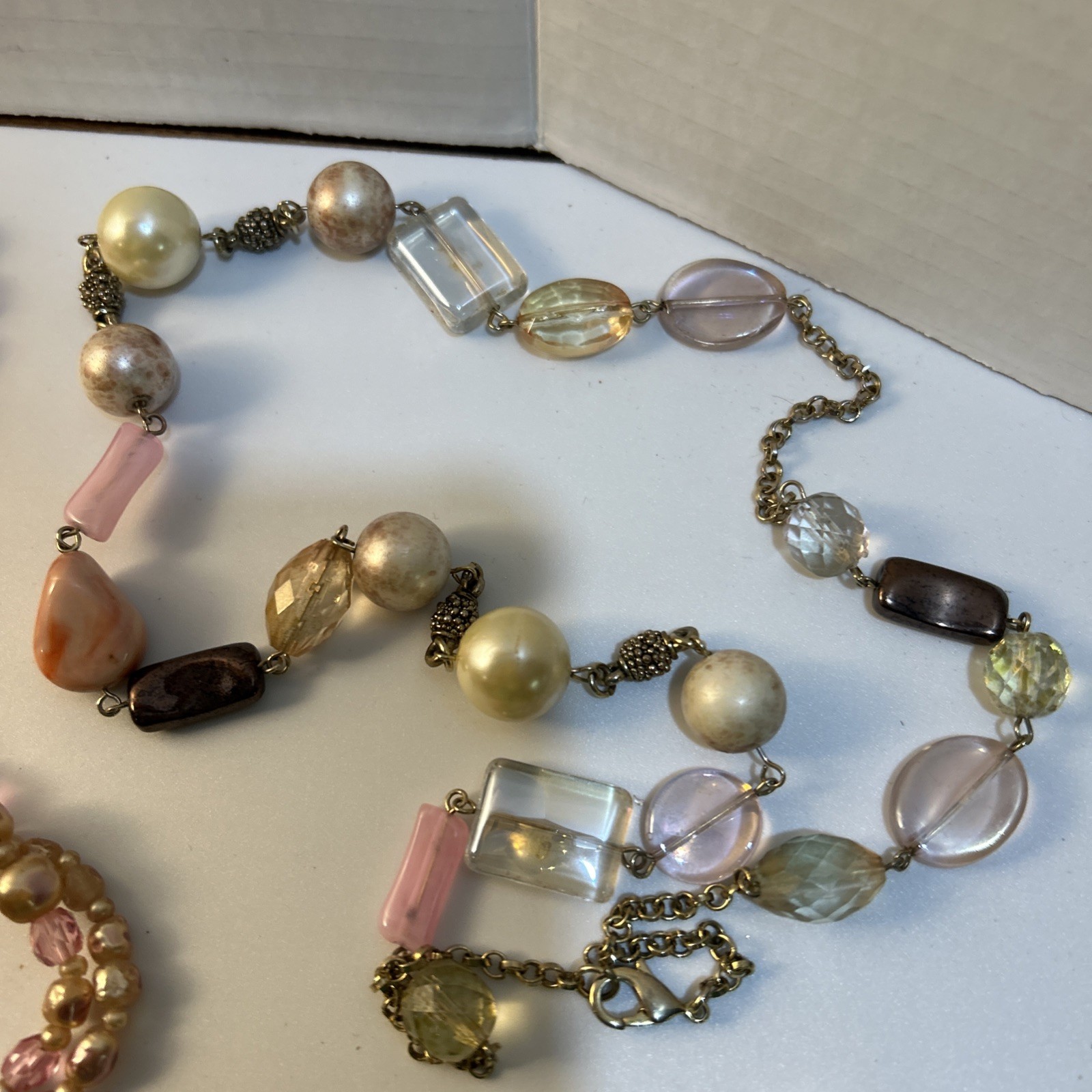 Beaded Necklace Lot Of 9 Various Lengths Jewelry