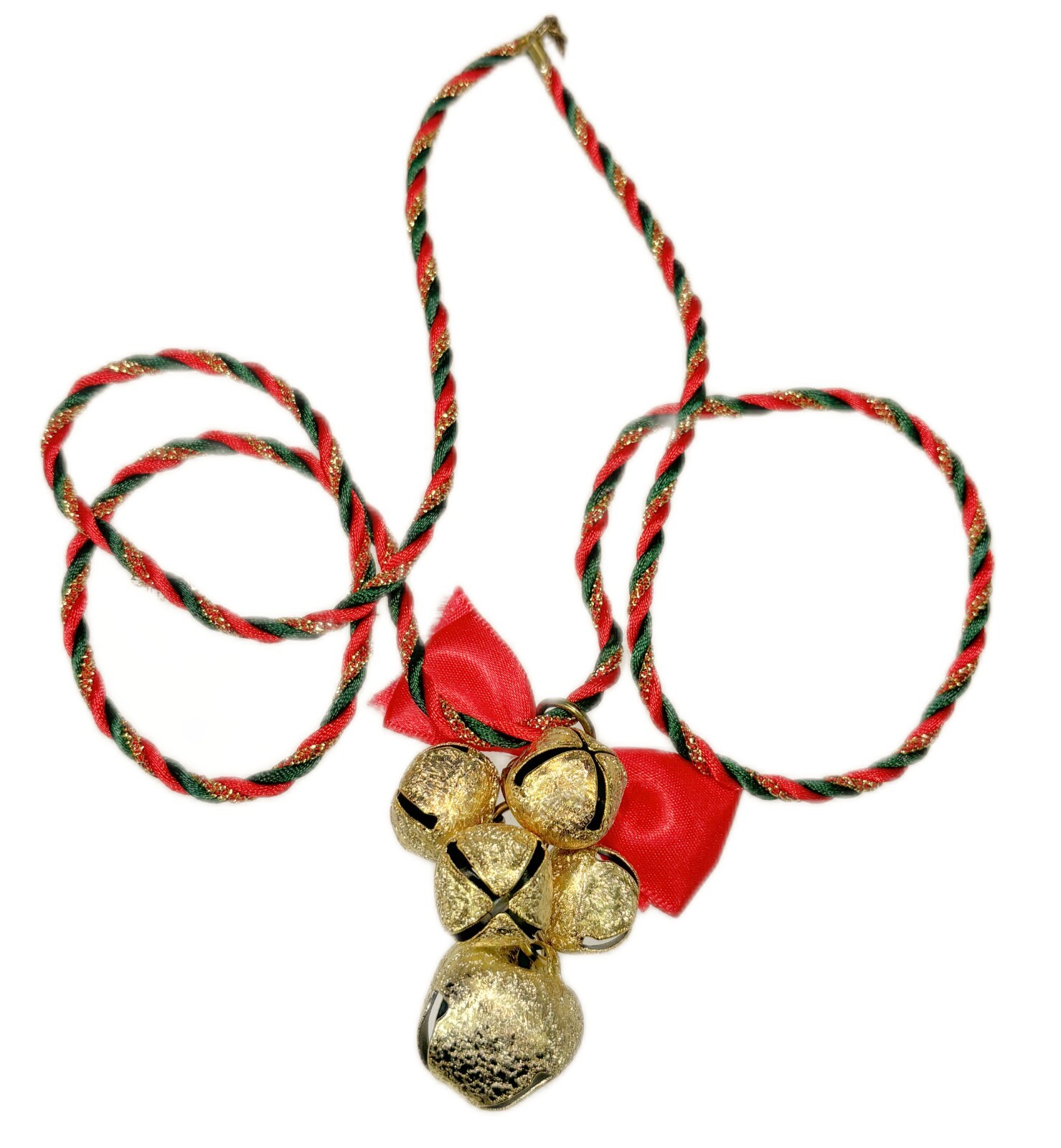 Christmas Bells Holiday Necklace Costume Jewelry Opera Length