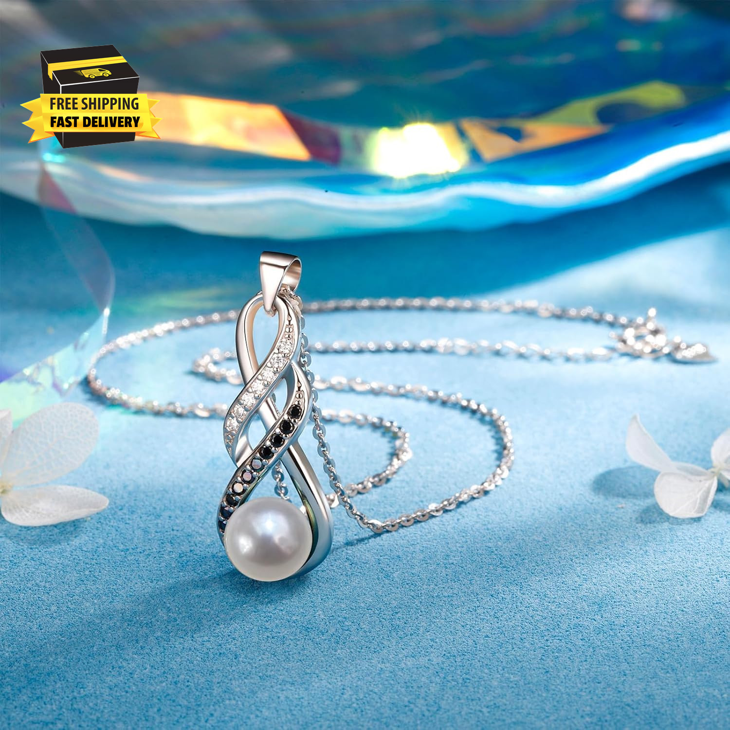 Pearl Necklaces-Birthday Anniversary Wedding Gifts for Women -Her -Mom -Wife -Gi