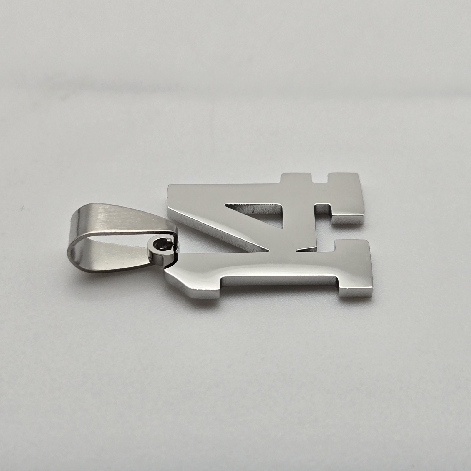#14 BASEBALL FOOTBALL NUMBER Pendant Charm / 18″-24″ STAINLESS CHAIN NECKLACE