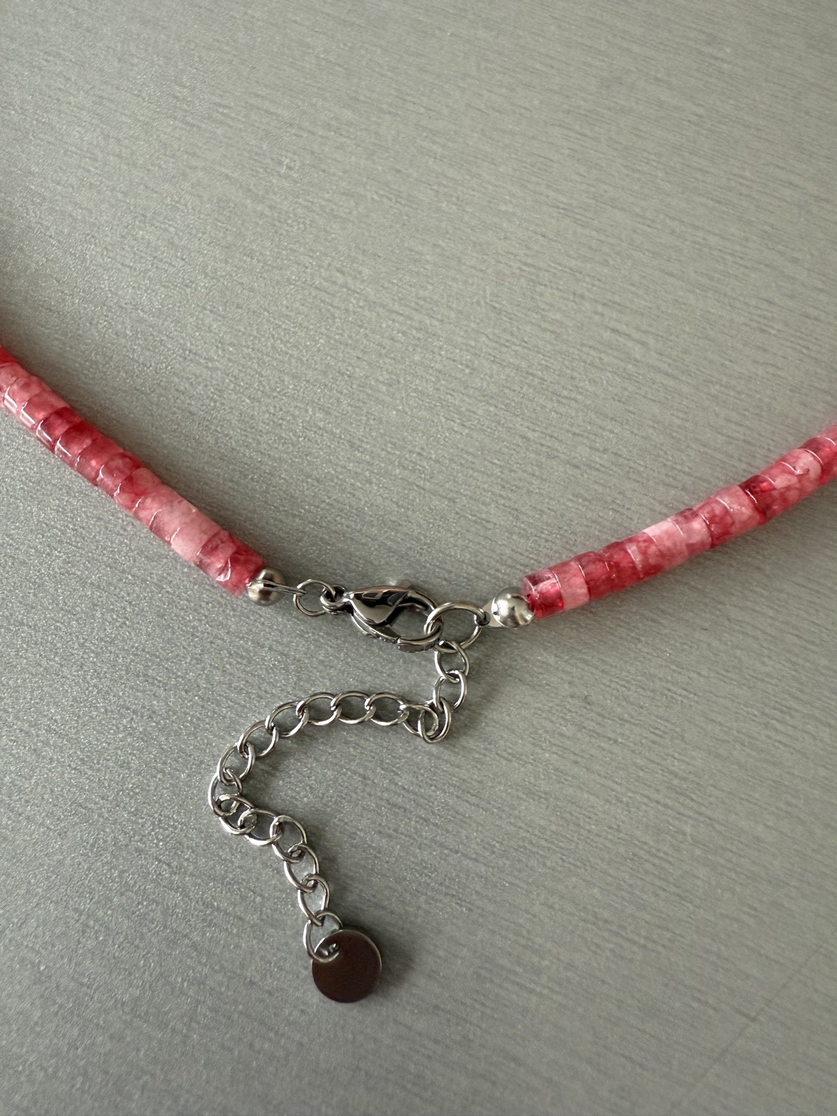 Women’s men’s natural stone stainless steel handmade fashion strong necklace her