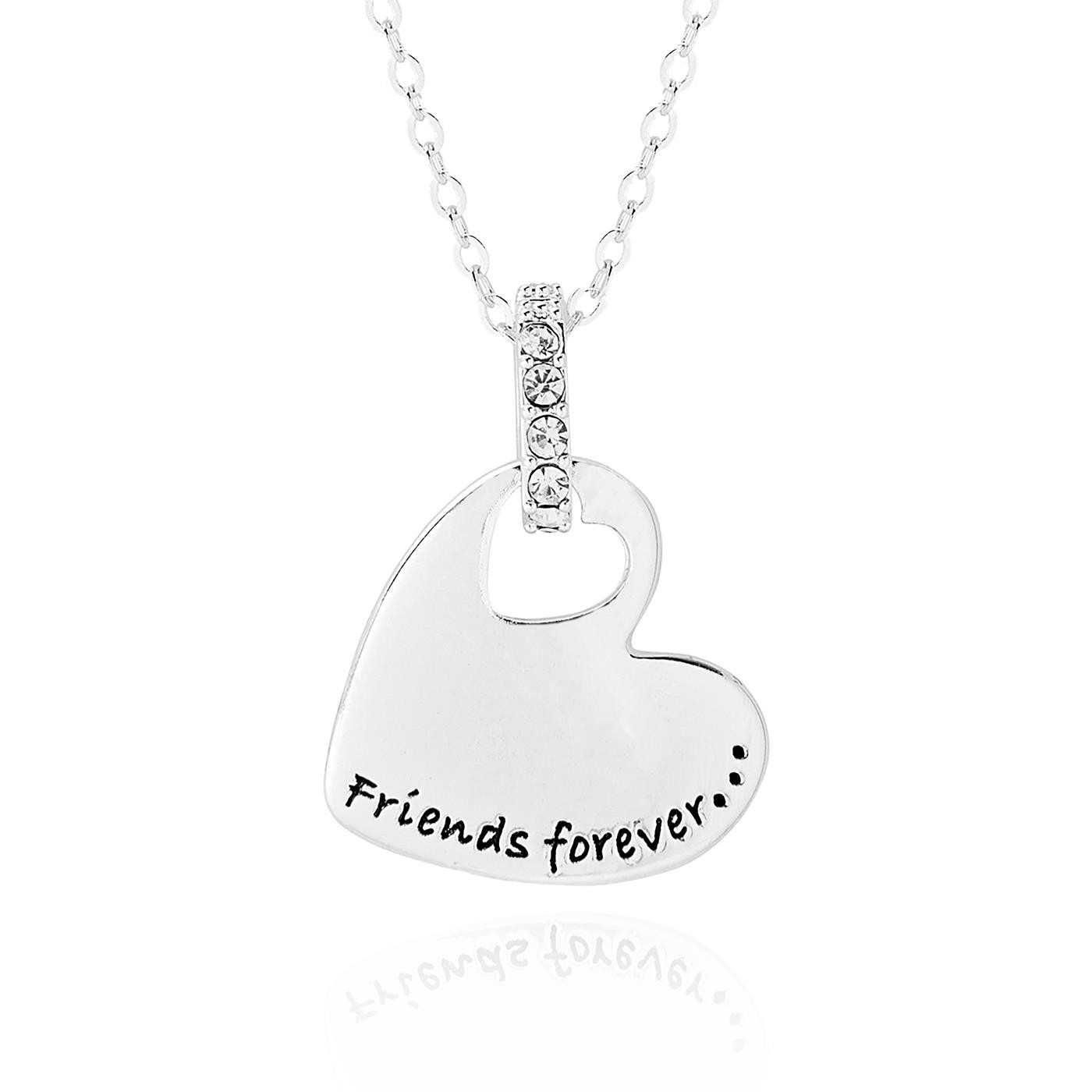 equilibrium Modern Message Heart Pendant Necklace Gift Boxed