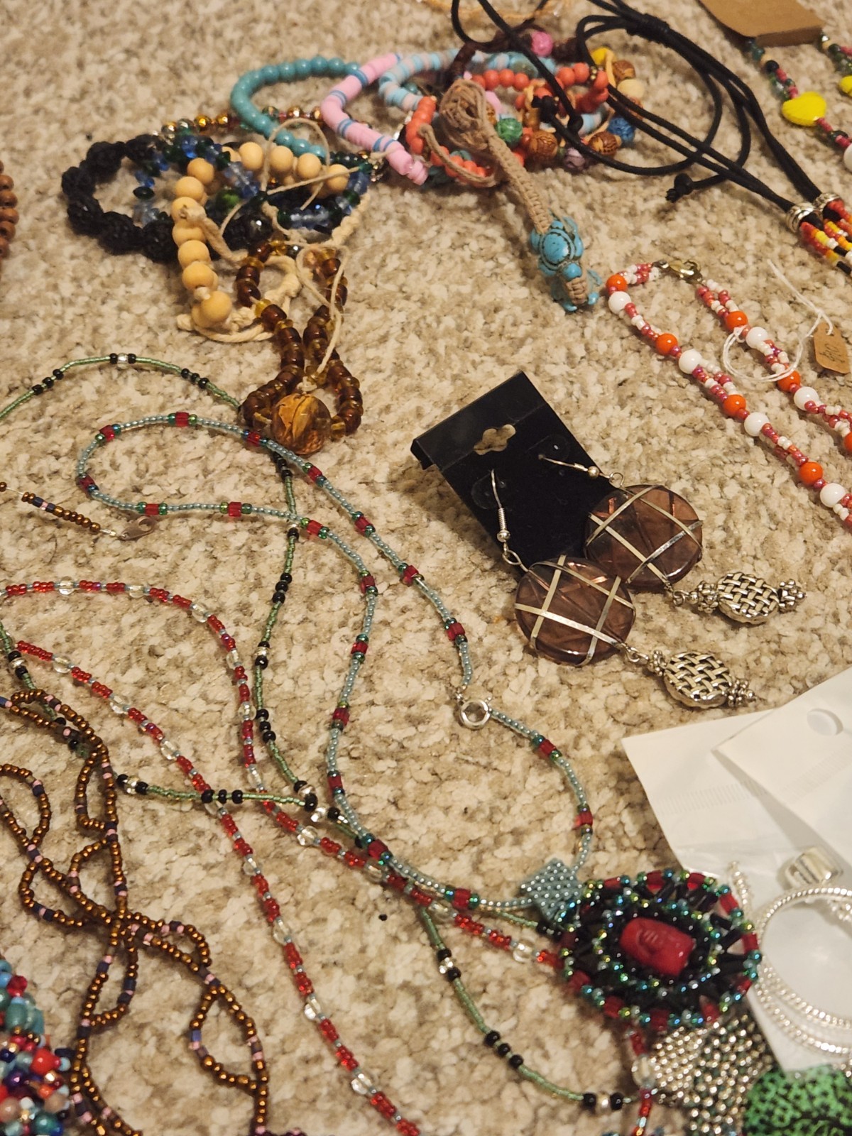 Bracelet Earring Necklace Closeout 5# Lot Beaded Chain Artisan/Store Stone Glass