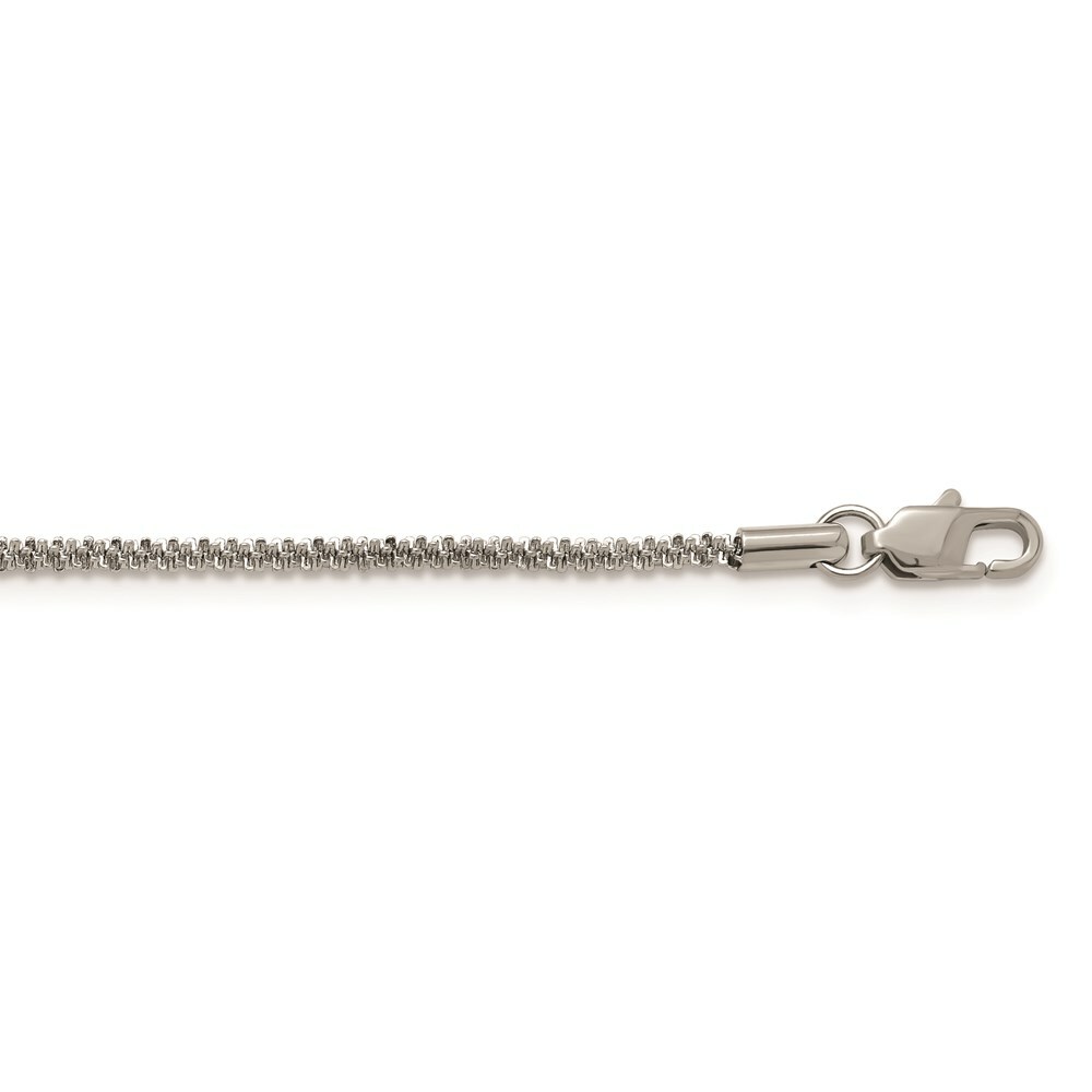 Stainless Steel Polished 2.2mm Cyclone 24in Chain