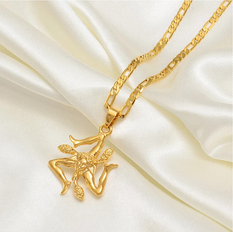 Italy Trinacria Pendant Necklace