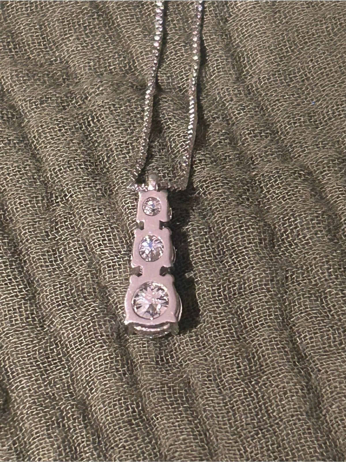 Sterling Silver Diamond/Moissanite Accent Pendant Necklace