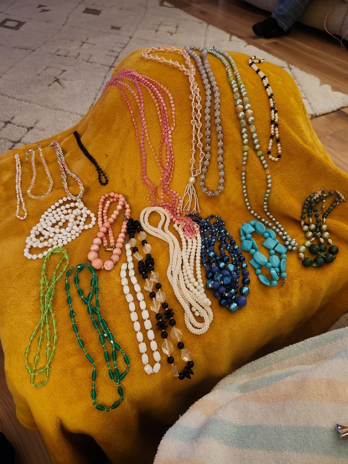 Beaded Necklaces ~ Various Lengths, Colors, And Types ~ Lot Of 19