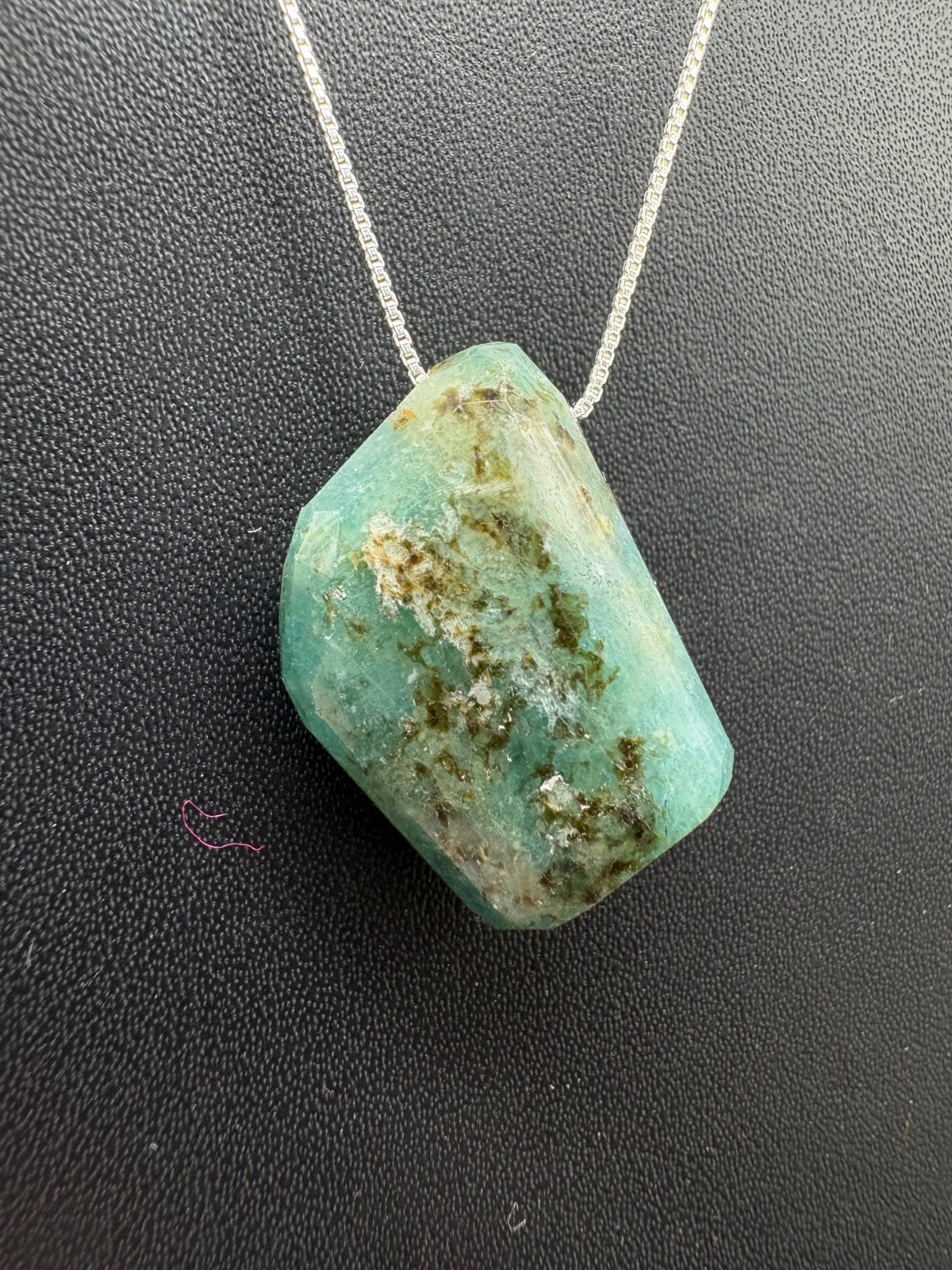 Natural Grandidierite Pendant 38.94 CTS | 25x19MM Drill Through Gemstone