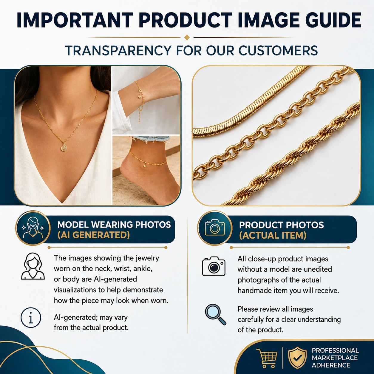 20″ MANVI LUXE Pure Copper Minimalist Chain Necklace Elegant Woven Link Chain