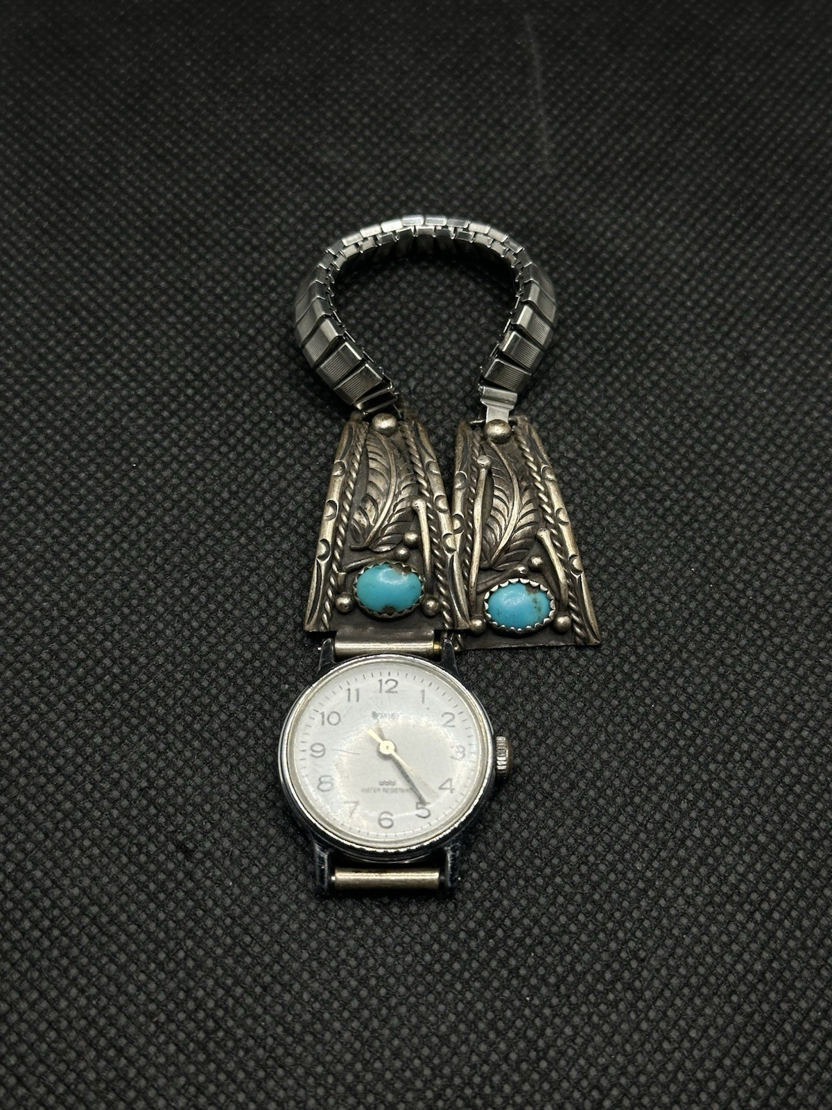 Gorgeous Vintage Southwestern Turquoise Sterling Silver Watch Band – Needs TLC